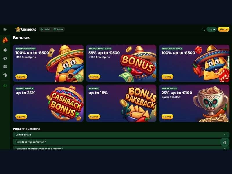 Bonos Casinacho Casino (Nacho Casino) para nuevos jugadores españoles: qué estrategia de bono elegir en el primer depósito
